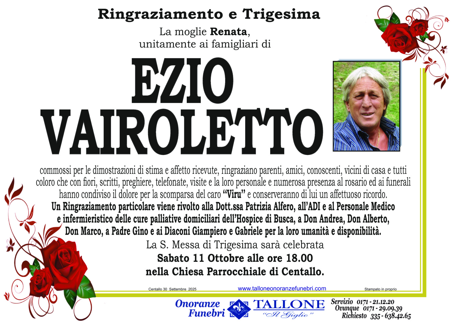 <br />
<b>Warning</b>:  Undefined variable $info in <b>/home/tallone/public_html/ringraziamenti.php</b> on line <b>68</b><br />
Ezio Vairoletto